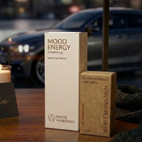 Подарунковий набір на День закоханих чоловікові «Енергія та Захист» косметичний бокс для тіла White Mandarin