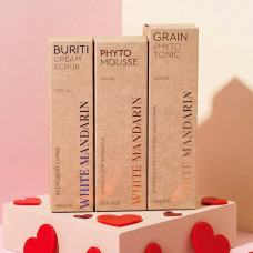 Подарунковий набір на День святого Валентина дівчині «Сяйво Ніжності» косметичний бокс для обличчя White Mandarin