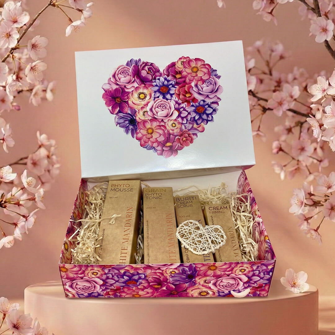 Подарунковий набір натуральної косметики White Mandarin для догляду за обличчям
