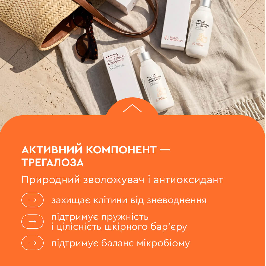 Гель для інтимної гігієни Білий виноград & Мандарин WHITE MANDARIN (280 мл)