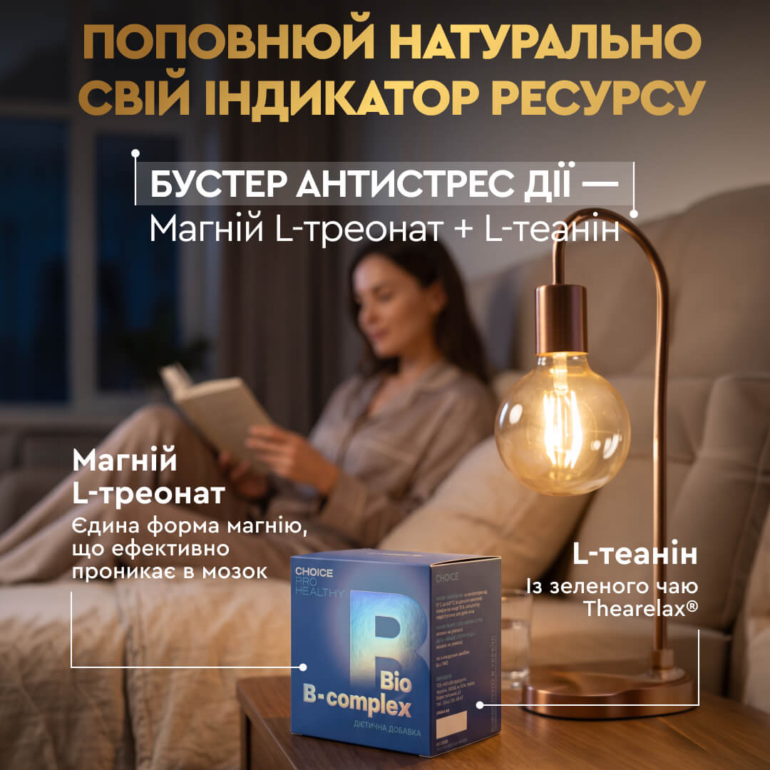 BIO B-COMPLEX — натуральные витамины группы В с магнием L-треонатом и L-теанином, 30 саше PRO Healthy CHOICE / ЧОЙС