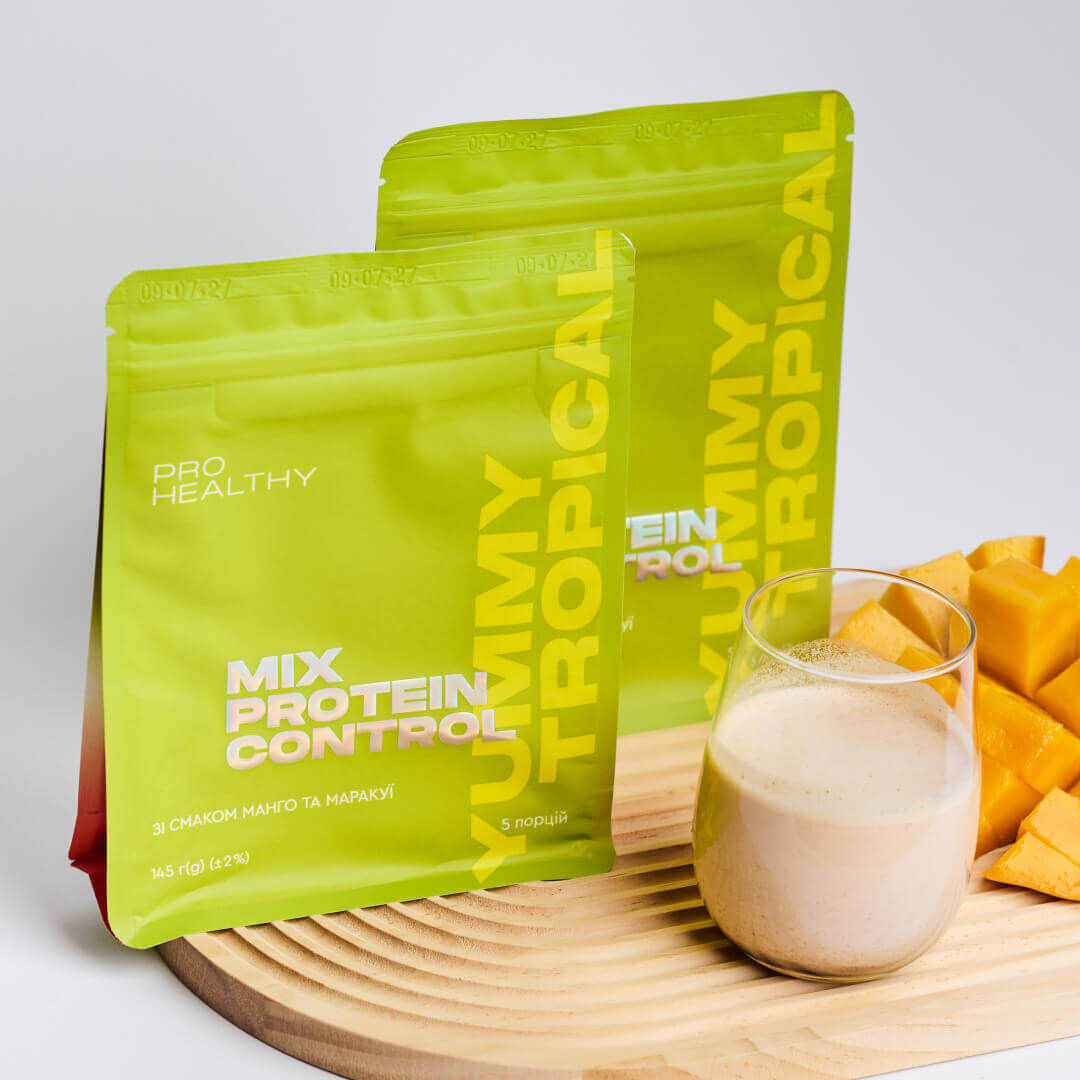 Жиросжигатель Низкокалорийный коктейль со вкусом манго и маракуйи Mix Protein Control Yummy Tropical PRO HEALTHY CHOICE (145 г)