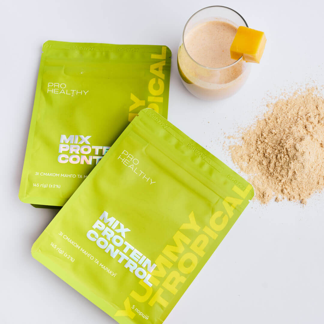 Жиросжигатель Низкокалорийный коктейль со вкусом манго и маракуйи Mix Protein Control Yummy Tropical PRO HEALTHY CHOICE (145 г)