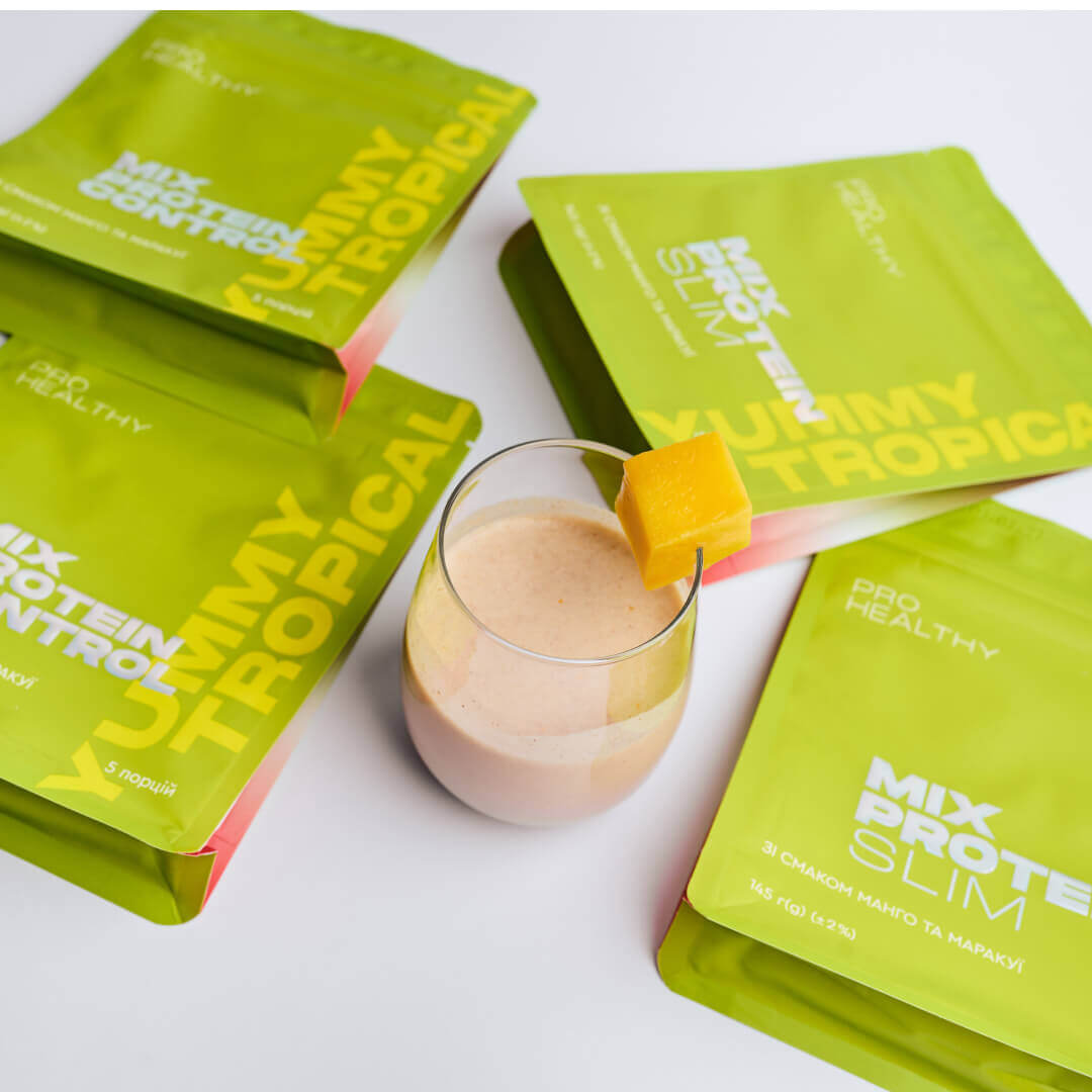 Жиросжигатель Низкокалорийный коктейль со вкусом манго и маракуйи Mix Protein Control Yummy Tropical PRO HEALTHY CHOICE (145 г)