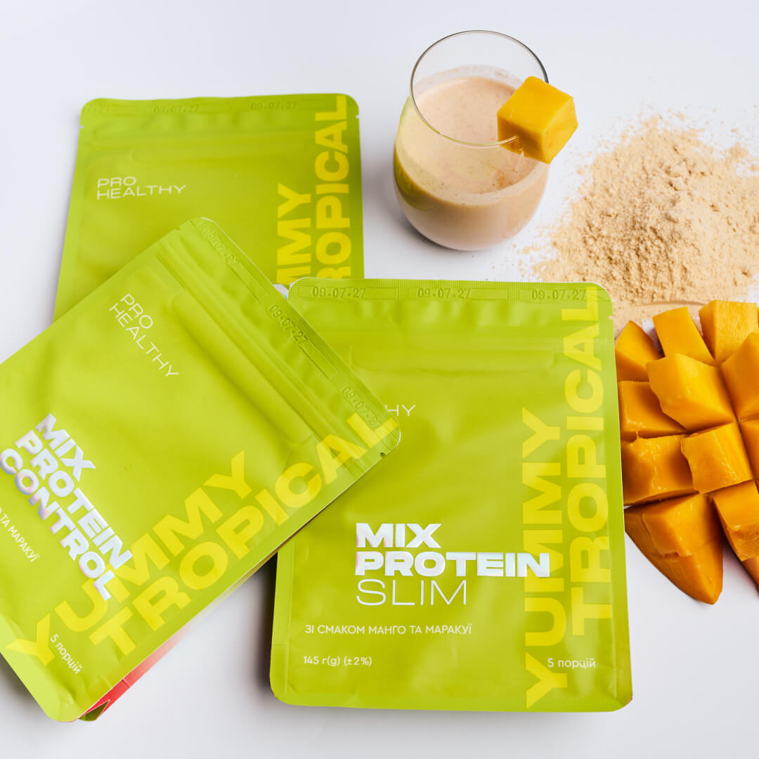 Жиросжигатель Низкокалорийный коктейль со вкусом манго и маракуйи Mix Protein Slim Yummу Tropical PRO HEALTHY CHOICE(145 г)