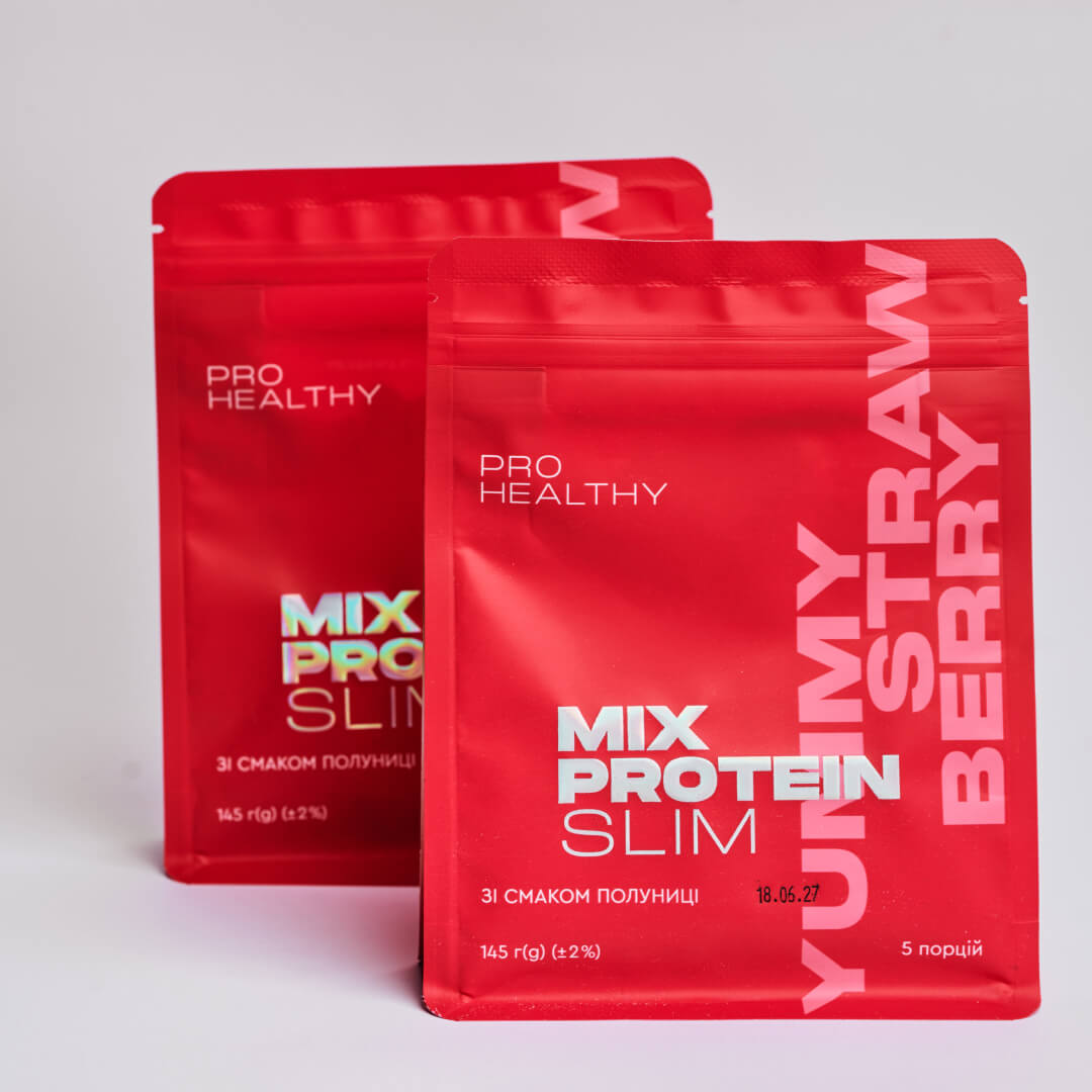 Жиросжигатель Низкокалорийный коктейль со вкусом клубники Mix Protein Slim Yummу Strawberry PRO HEALTHY CHOICE (145 г)