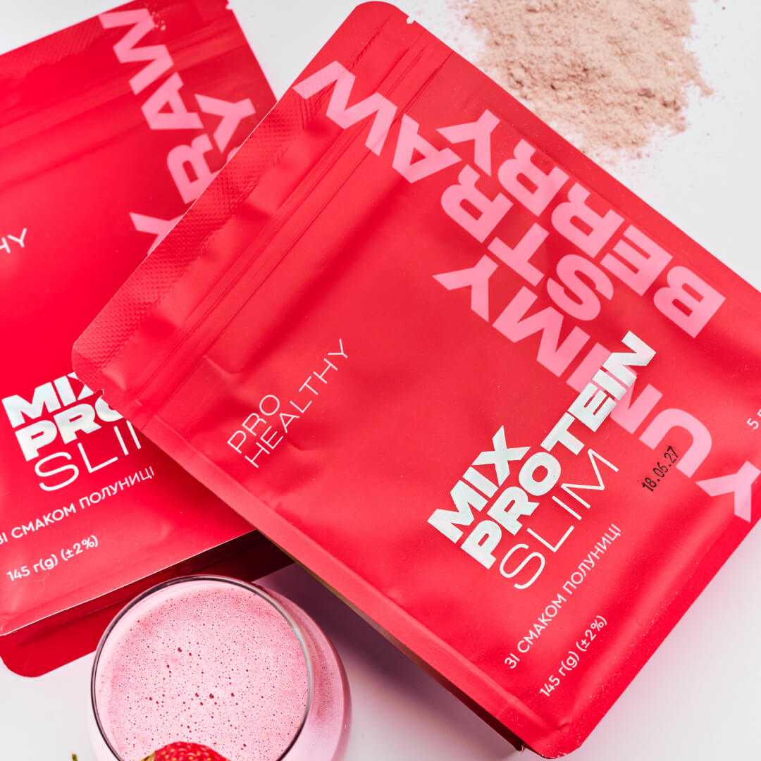 Жиросжигатель Низкокалорийный коктейль со вкусом клубники Mix Protein Slim Yummу Strawberry PRO HEALTHY CHOICE (145 г)