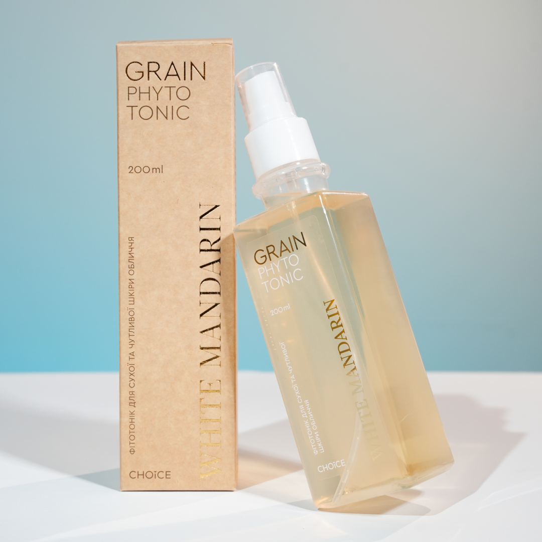 Фітотонік для сухої і чутливої ​​шкіри обличчя Grain WHITE MANDARIN (200 мл)