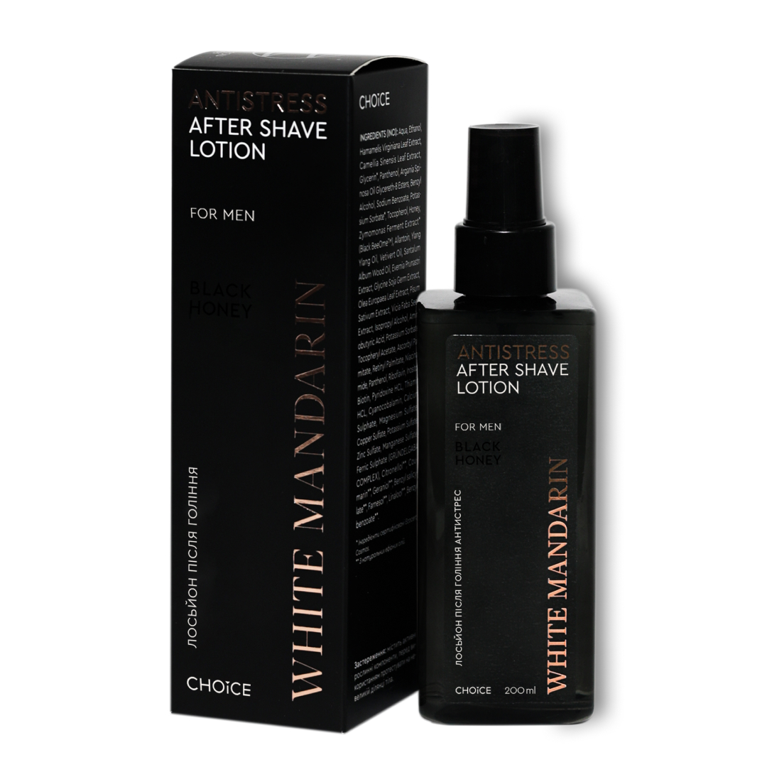 Натуральний лосьйон після гоління «ANTISTRESS» WHITE MANDARIN (200 мл)