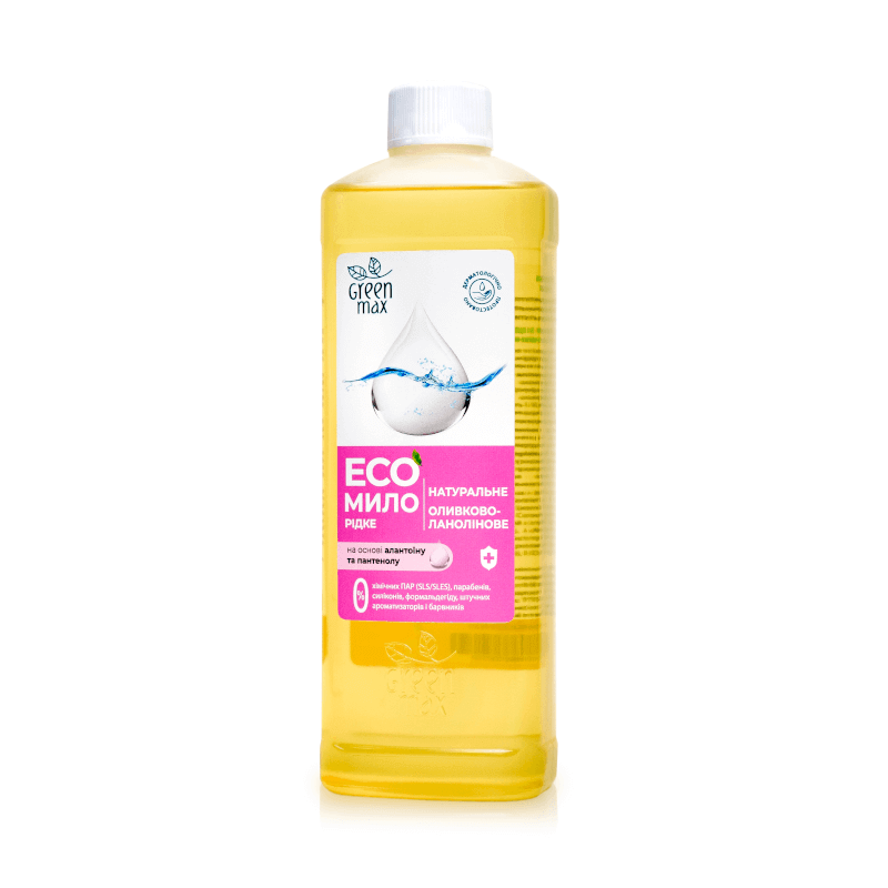 Купить ЭКО мыло жидкое оливковое ланолиновое GREEN MAX (дополнительная ...